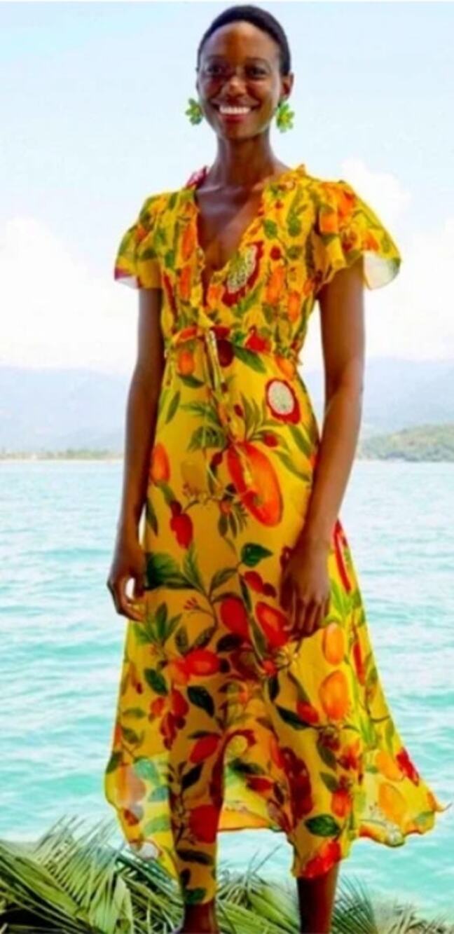 Farm Rio Women Fruit Lovers Maxi Dress S